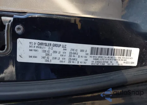 2012 Dodge Grand Caravan Sxt z USA, uszkodzony, nr VIN 2C4RDGCG1CR274301